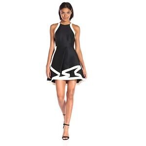 Halston Women's Black and White Dress